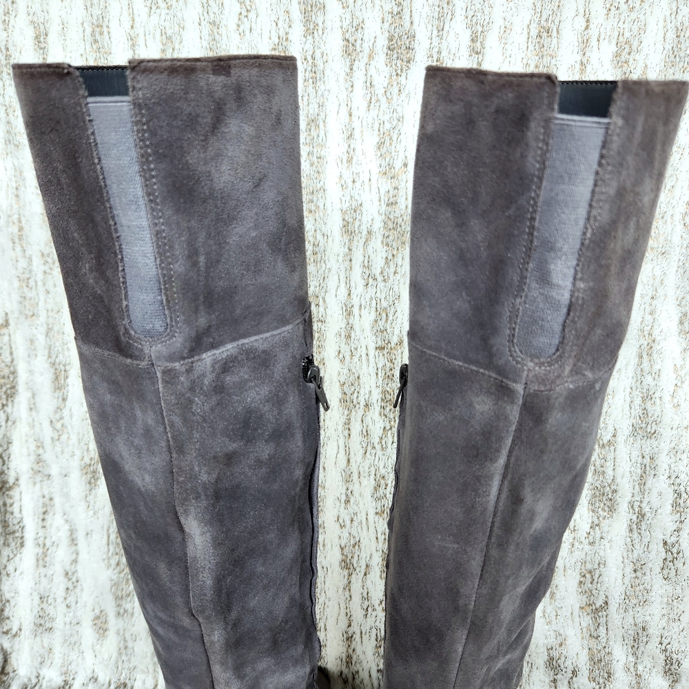 Clark’s "Somerset Barley Ray" Suede Over-the-Knee Boot Gray Grey, Women's Size 7 - Picture 8 of 15